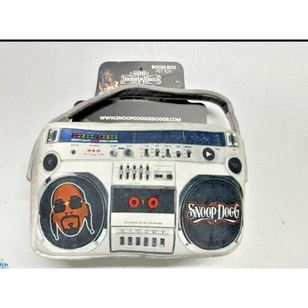 Snoop Doggie Doggs Boom Box Pet Toy Dog Chew Music Box Plush Big Size